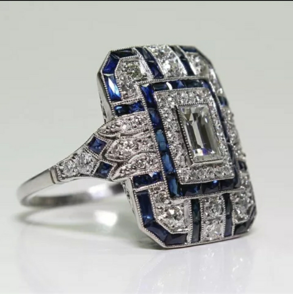 New Luxury Royal Blue Ring - Picture 2 of 6